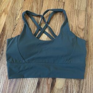 BuffBunny Cross-Back Sports Bra - Dark Green